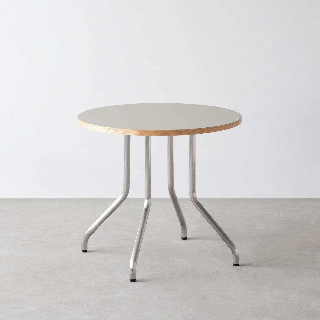 THE CAFE TABLE / リノリウム 全32色 Stainless 4本脚 × ラウンド φ61