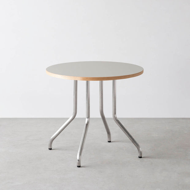 THE CAFE TABLE / リノリウム 全32色 Stainless 4本脚 × ラウンド φ61