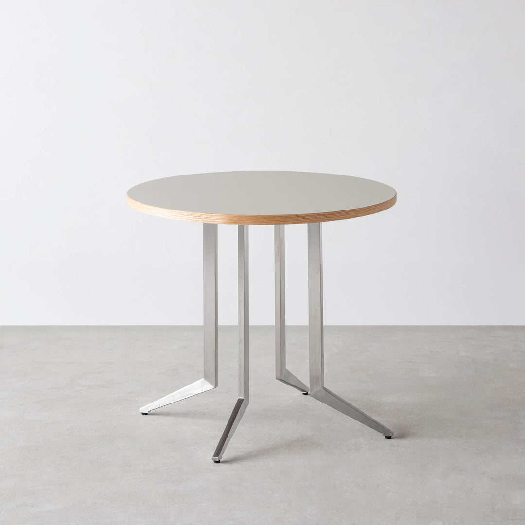 THE CAFE TABLE / リノリウム 全32色 Stainless 4本脚 × ラウンド φ61