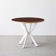 THE CAFE TABLE / リノリウム 全24色　White Steel カフェX × ラウンド φ81 - 90