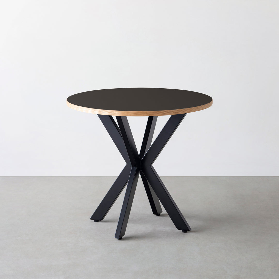 THE CAFE TABLE / リノリウム 全24色 Black Steel カフェX