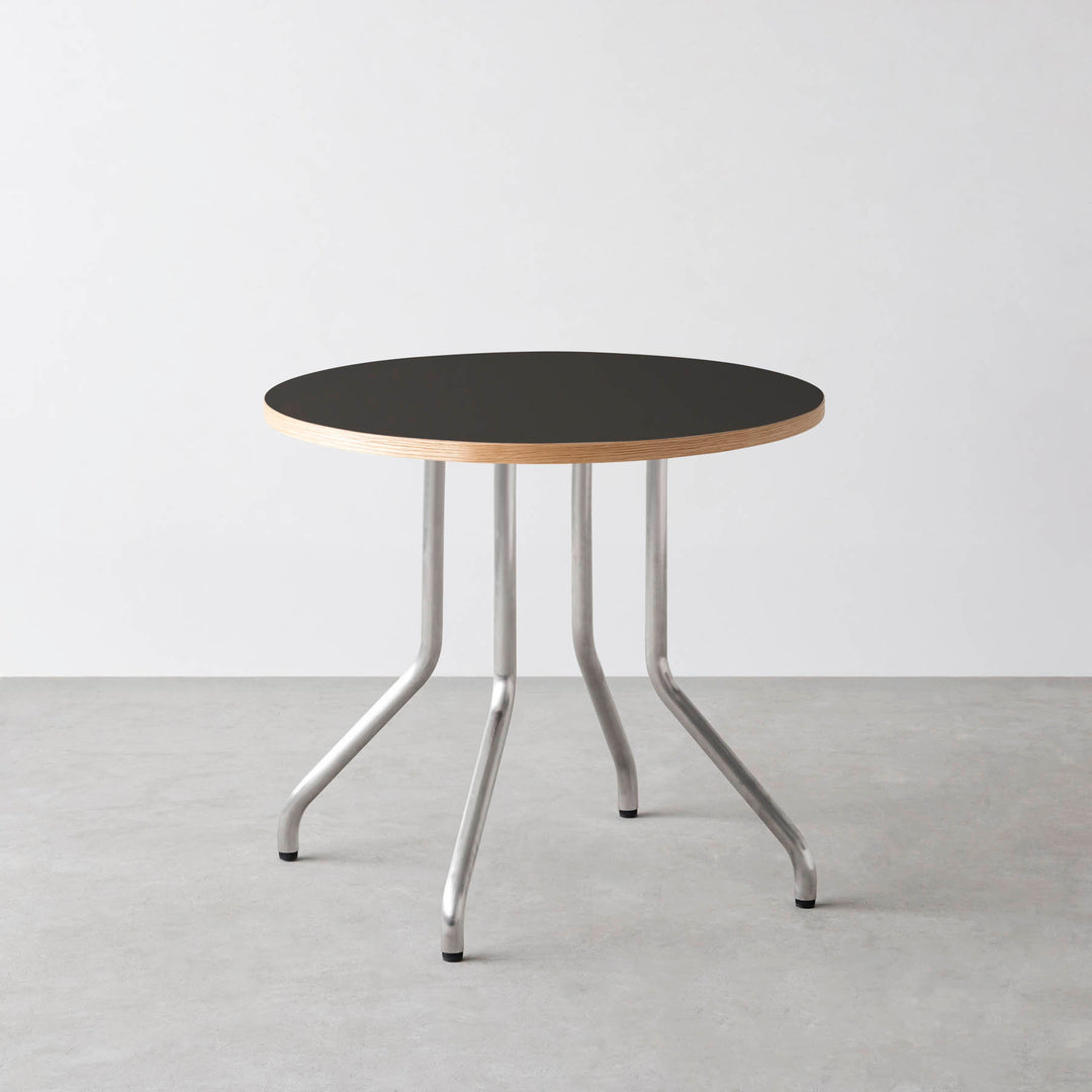 THE CAFE TABLE / リノリウム 全32色 Stainless 4本脚 × ラウンド φ61