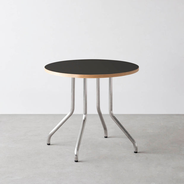 THE CAFE TABLE / リノリウム 全32色 Stainless 4本脚 × ラウンド φ61