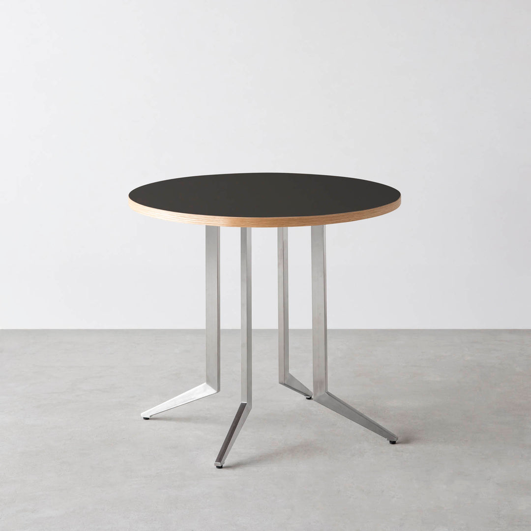 THE CAFE TABLE / リノリウム 全32色 Stainless 4本脚 × ラウンド φ61