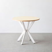 THE CAFE TABLE / リノリウム 全24色　White Steel カフェX × ラウンド φ71 - 80
