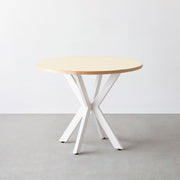 THE CAFE TABLE / リノリウム 全24色　White Steel カフェX × ラウンド φ81 - 90