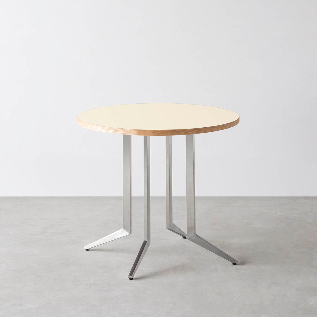 THE CAFE TABLE / リノリウム 全32色 Stainless 4本脚 × ラウンド φ61