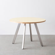 THE CAFE TABLE / リノリウム 全24色　Stainless 4本脚 × ラウンド φ81 - 100