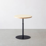 THE CAFE TABLE / リノリウム 全24色　Black Steel 1本脚 × ラウンド φ50 - 60