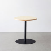 THE CAFE TABLE / リノリウム 全24色　Black Steel 1本脚 × ラウンド φ61 - 70