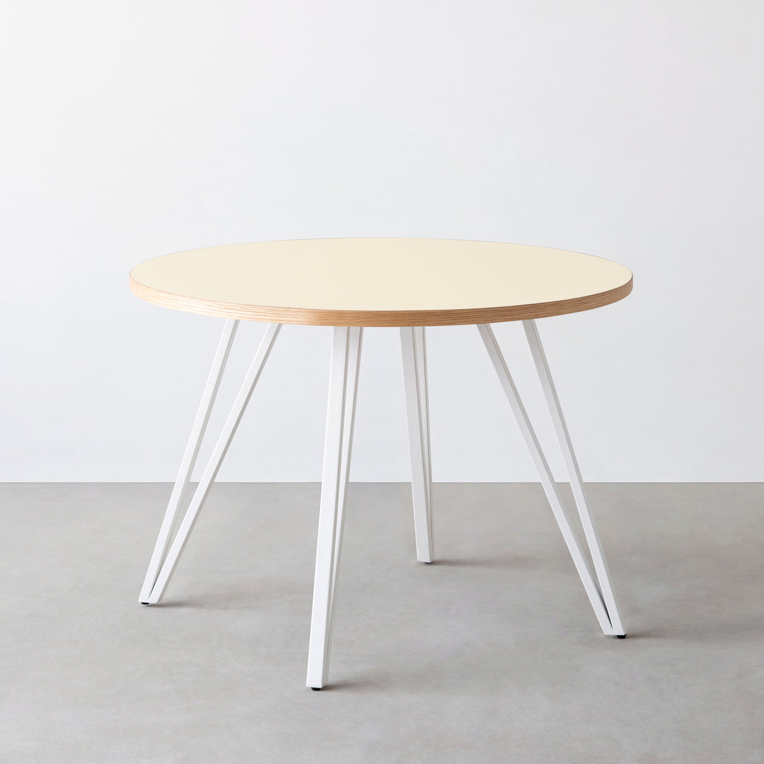 THE CAFE TABLE / リノリウム 全24色 White Steel 4本脚