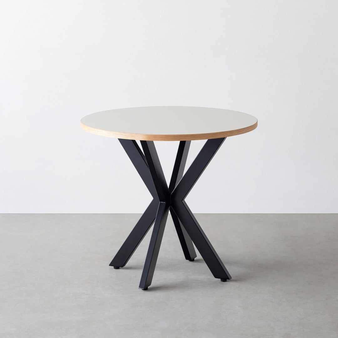 カナデモノ　テーブル THE CAFE TABLE / リノリウム 全24色 Black Steel カフェX
