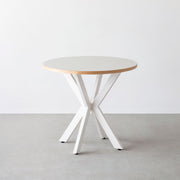 THE CAFE TABLE / リノリウム 全24色　White Steel カフェX × ラウンド φ71 - 80