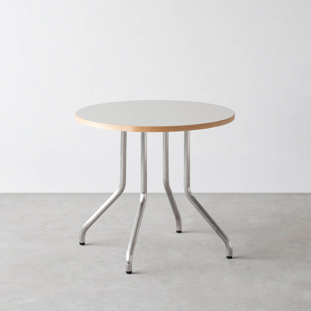 THE CAFE TABLE / リノリウム 全32色 Stainless 4本脚 × ラウンド φ61