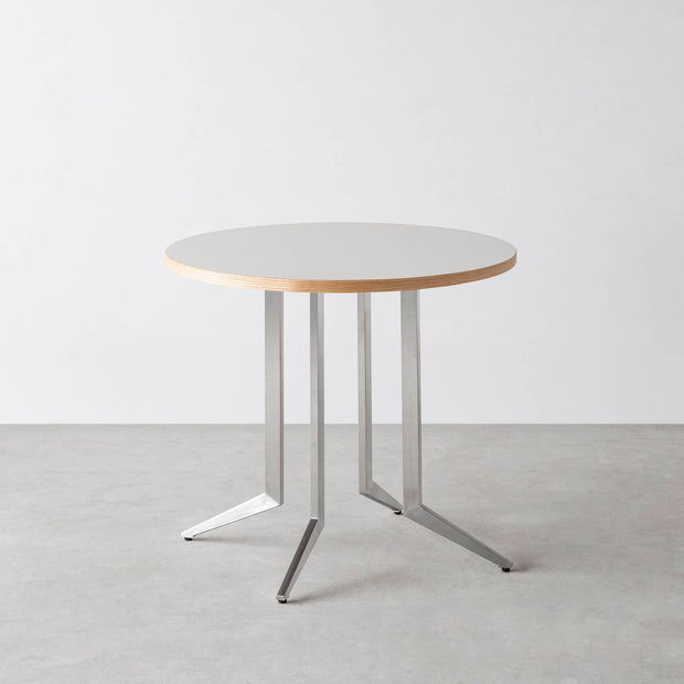 THE CAFE TABLE / リノリウム 全32色 Stainless 4本脚 × ラウンド φ61