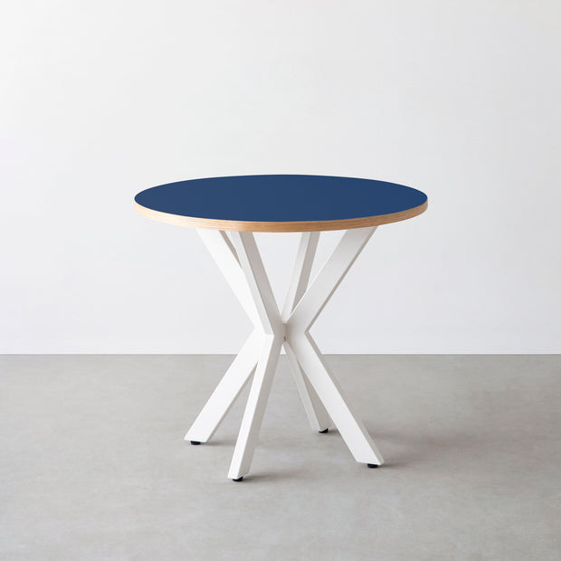 THE CAFE TABLE / リノリウム 全24色　White Steel カフェX × ラウンド φ71 - 80