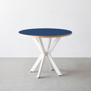 THE CAFE TABLE / リノリウム 全24色　White Steel カフェX × ラウンド φ81 - 90