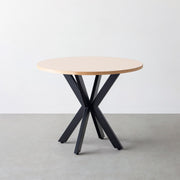 THE CAFE TABLE / リノリウム 全24色　Black Steel カフェX × ラウンド φ81 - 90