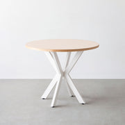 THE CAFE TABLE / リノリウム 全24色　White Steel カフェX × ラウンド φ81 - 90