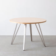 THE CAFE TABLE / リノリウム 全24色　Stainless 4本脚 × ラウンド φ81 - 100