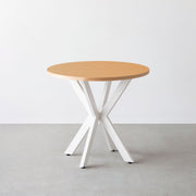 THE CAFE TABLE / リノリウム 全24色　White Steel カフェX × ラウンド φ71 - 80
