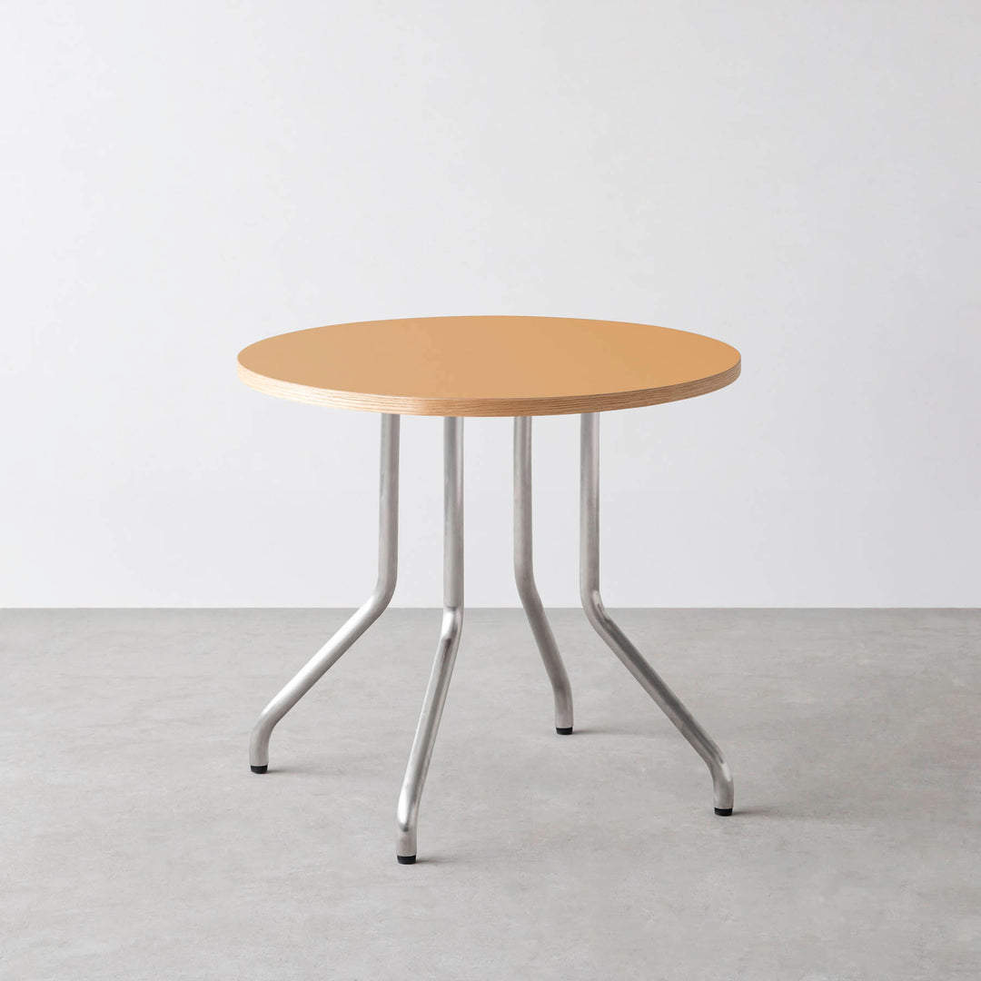 THE CAFE TABLE / リノリウム 全32色 Stainless 4本脚 × ラウンド φ61