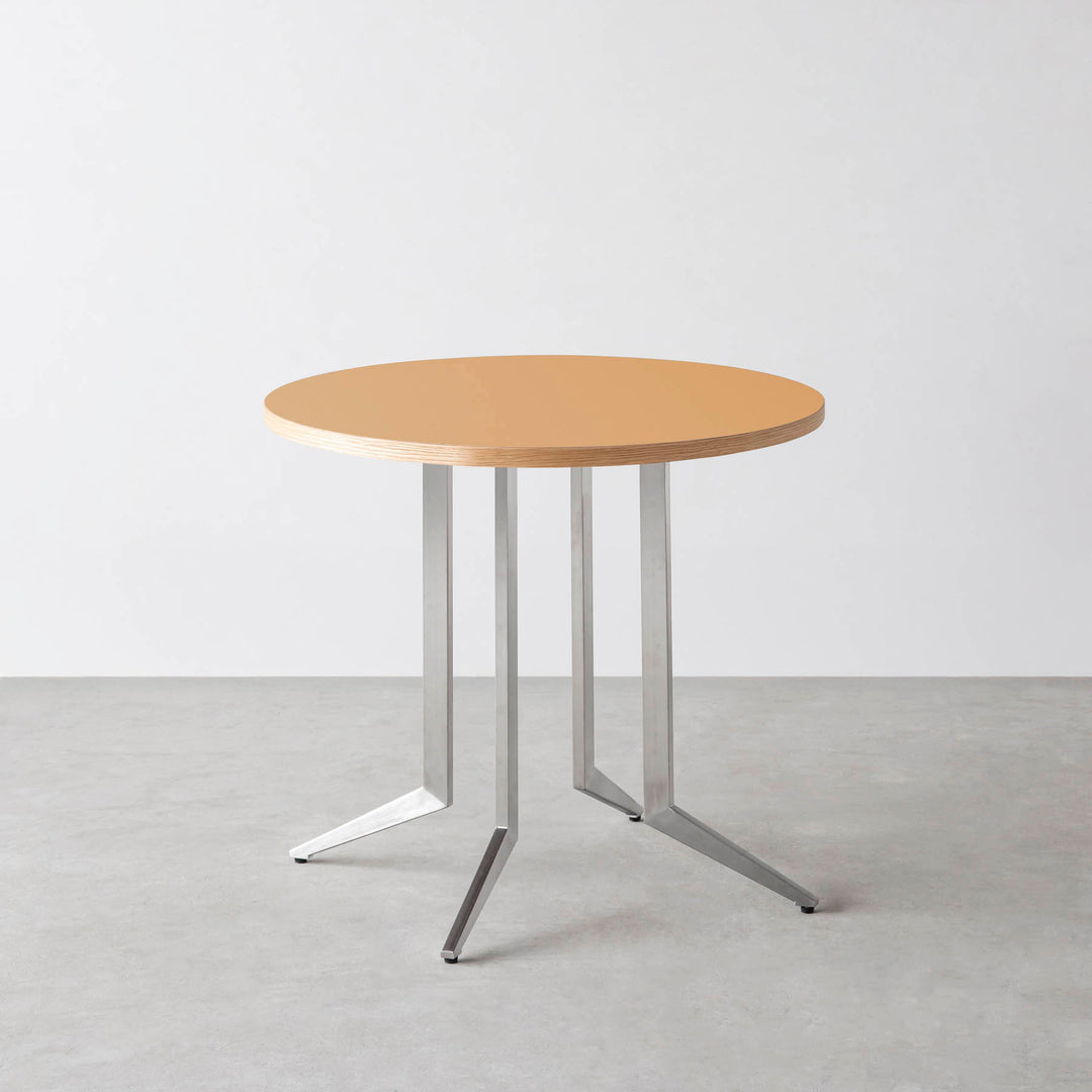 THE CAFE TABLE / リノリウム 全32色 Stainless 4本脚 × ラウンド φ61