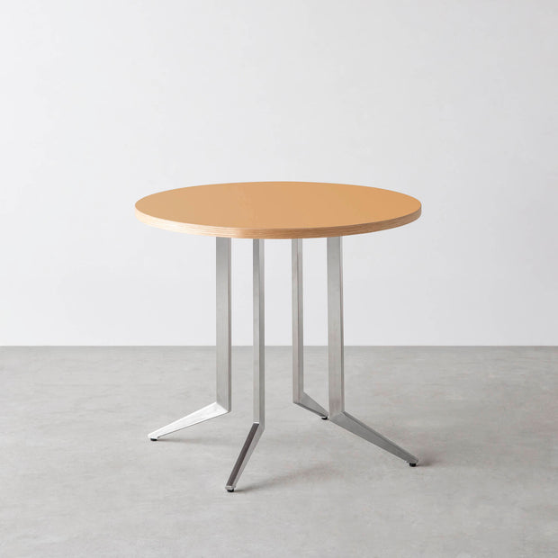 THE CAFE TABLE / リノリウム 全32色 Stainless 4本脚 × ラウンド φ61