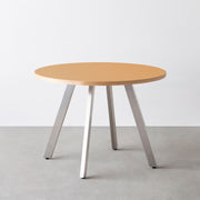 THE CAFE TABLE / リノリウム 全24色　Stainless 4本脚 × ラウンド φ81 - 100