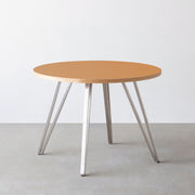 THE CAFE TABLE / リノリウム 全24色　Stainless 4本脚 × ラウンド φ81 - 100