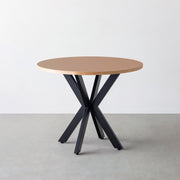 THE CAFE TABLE / リノリウム 全24色　Black Steel カフェX × ラウンド φ81 - 90