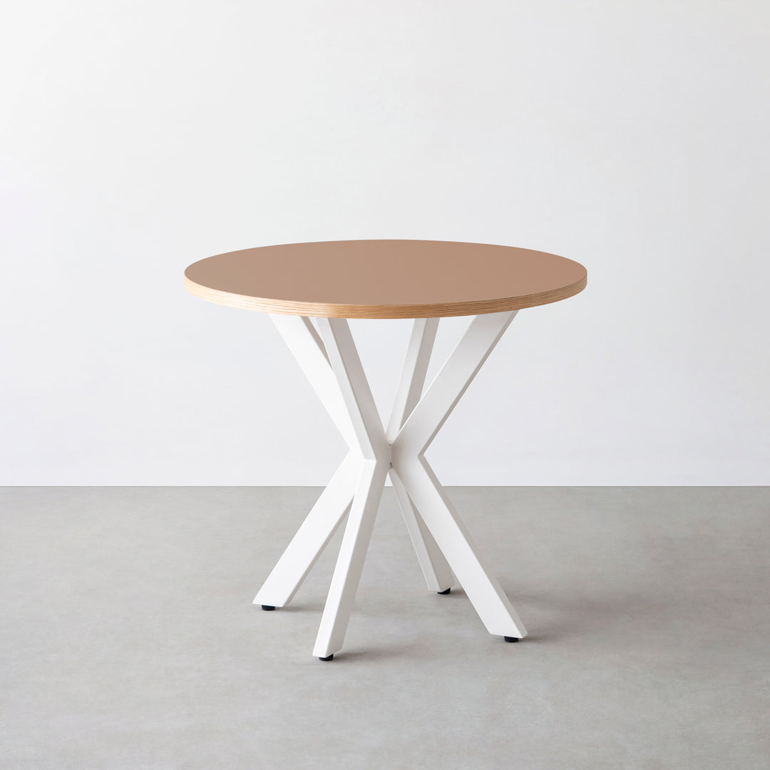 THE CAFE TABLE / リノリウム　かなでもの　ラウンドテーブル THE CAFE TABLE / リノリウム Black Steel トライアングル 3pin