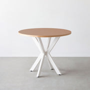 THE CAFE TABLE / リノリウム 全24色　White Steel カフェX × ラウンド φ81 - 90