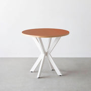 THE CAFE TABLE / リノリウム 全32色　White Steel カフェX × ラウンド φ71 - 80