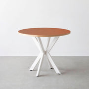 THE CAFE TABLE / リノリウム 全32色　White Steel カフェX × ラウンド φ81 - 90
