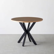 THE CAFE TABLE / リノリウム 全32色　Black Steel カフェX × ラウンド φ81 - 90