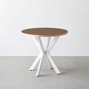 THE CAFE TABLE / リノリウム 全32色　White Steel カフェX × ラウンド φ71 - 80