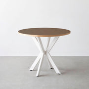 THE CAFE TABLE / リノリウム 全32色　White Steel カフェX × ラウンド φ81 - 90