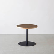 THE CAFE TABLE / リノリウム 全32色　Black Steel 1本脚 × ラウンド φ50 - 60