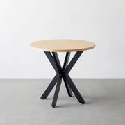 THE CAFE TABLE / リノリウム 全32色　Black Steel カフェX × ラウンド φ71 - 80