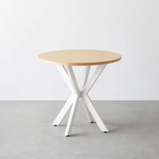 THE CAFE TABLE / リノリウム 全32色　White Steel カフェX × ラウンド φ71 - 80