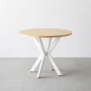 THE CAFE TABLE / リノリウム 全32色　White Steel カフェX × ラウンド φ81 - 90