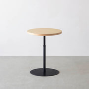 THE CAFE TABLE / リノリウム 全32色　Black Steel 1本脚 × ラウンド φ50 - 60
