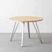 THE CAFE TABLE / リノリウム 全32色　Stainless 4本脚 × ラウンド φ81 - 100