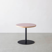 THE CAFE TABLE / リノリウム 全32色　Black Steel 1本脚 × ラウンド φ50 - 60
