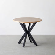 THE CAFE TABLE / リノリウム 全32色　Black Steel カフェX × ラウンド φ71 - 80