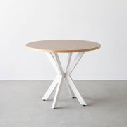 THE CAFE TABLE / リノリウム 全32色　White Steel カフェX × ラウンド φ81 - 90