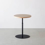 THE CAFE TABLE / リノリウム 全32色　Black Steel 1本脚 × ラウンド φ50 - 60