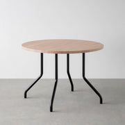 THE CAFE TABLE / ラバーウッド　Black Steel 4本脚 × ラウンド φ81 - 100