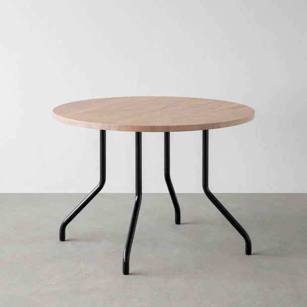 THE CAFE TABLE / ラバーウッド　Black Steel 4本脚 × ラウンド φ81 - 100